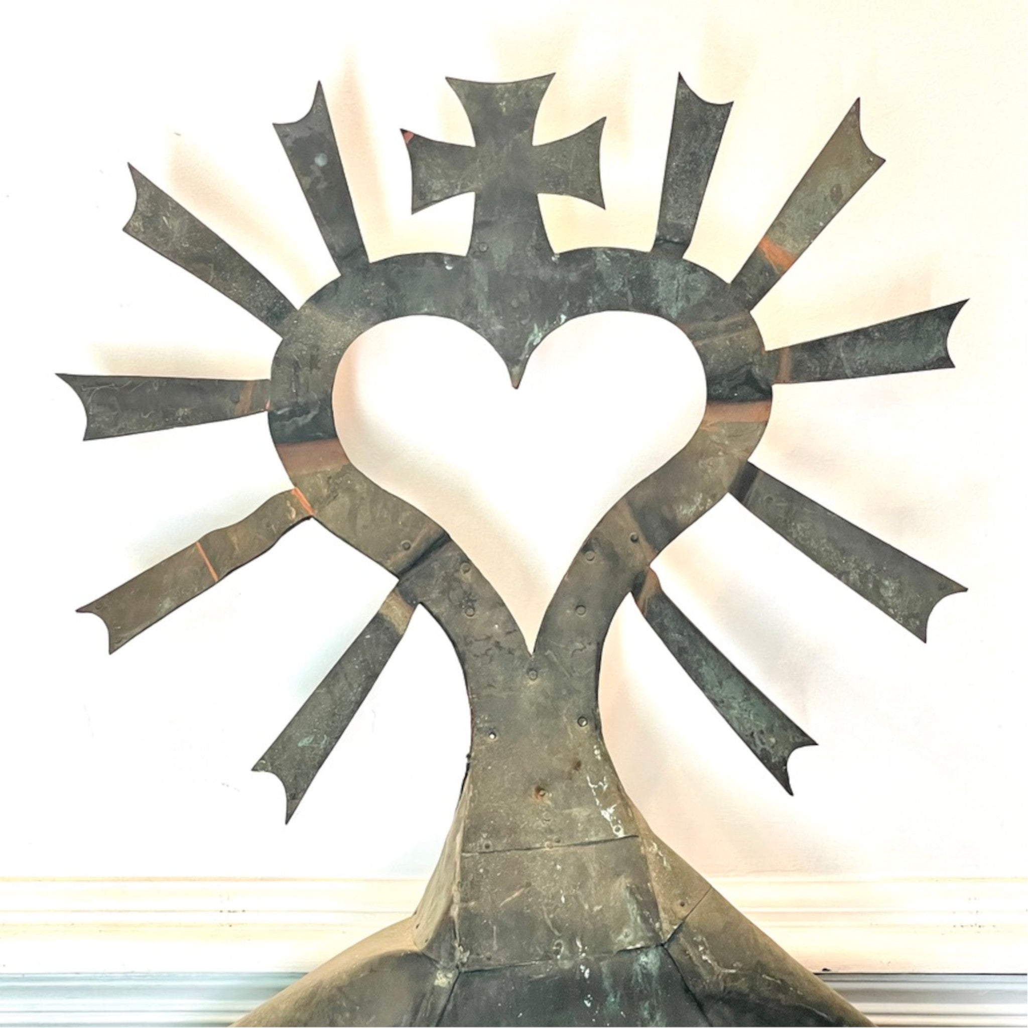 19th Century Copper Sacred Heart Church Cupola Cap