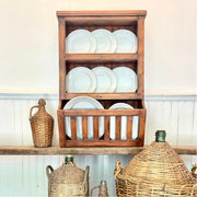European Pine Wall-Mounted Dish Rack