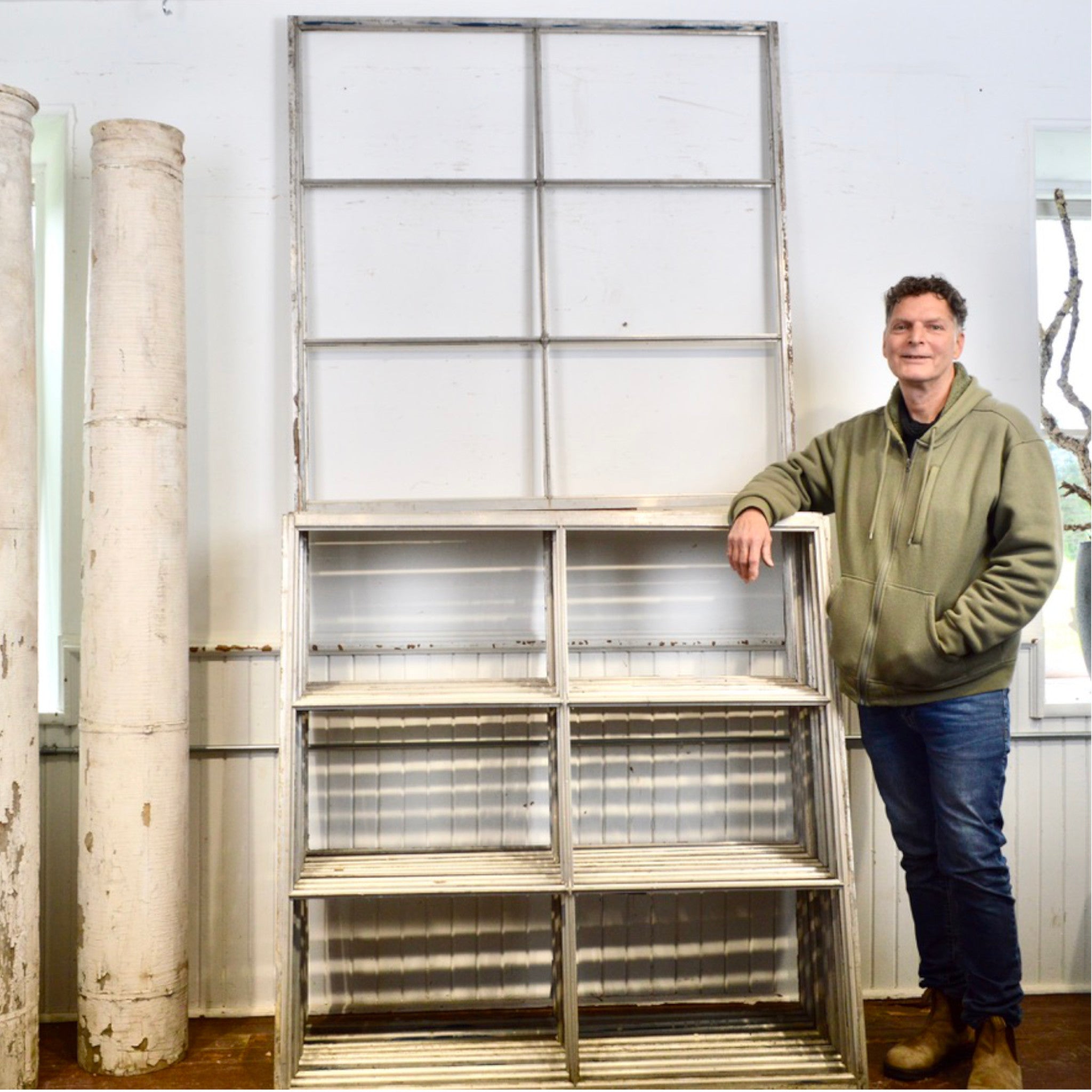 Salvaged MCM Anodized Aluminum Window Frame – Dominion Tire Plant, Kitchener