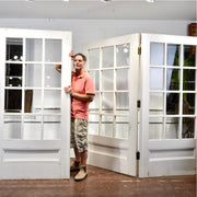 Antique Triple French Doors With Bevelled Glass