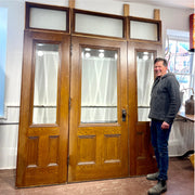 Salvaged Vestibule Door With Side Lights and Transom Windows