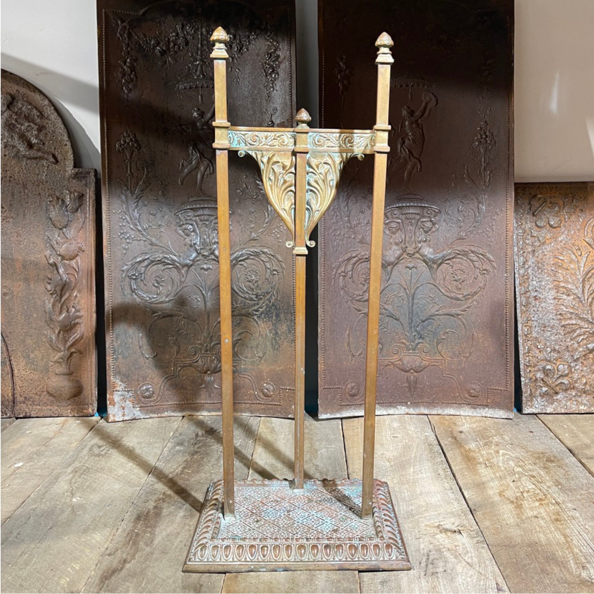 19th Century Brass Companion Set Stand