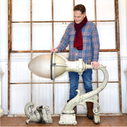 Early 20th Century General Electric Cast Iron Street Light with Acorn Globe