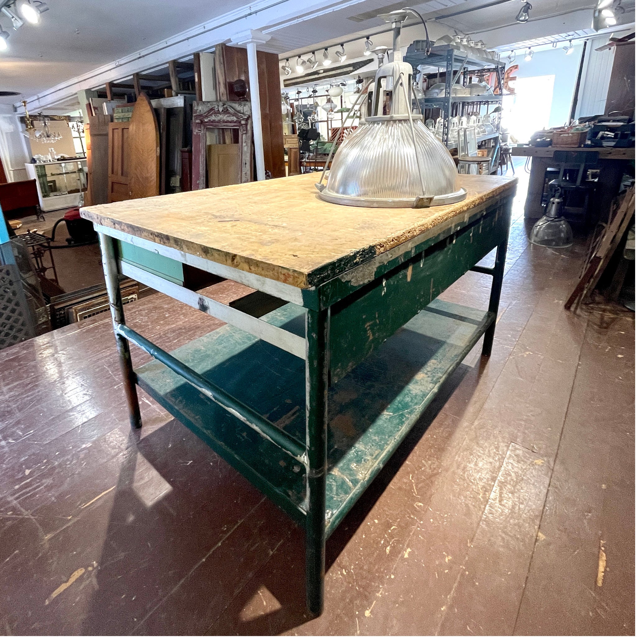 Vintage Industrial Work Table from Historic Gibbard Furniture