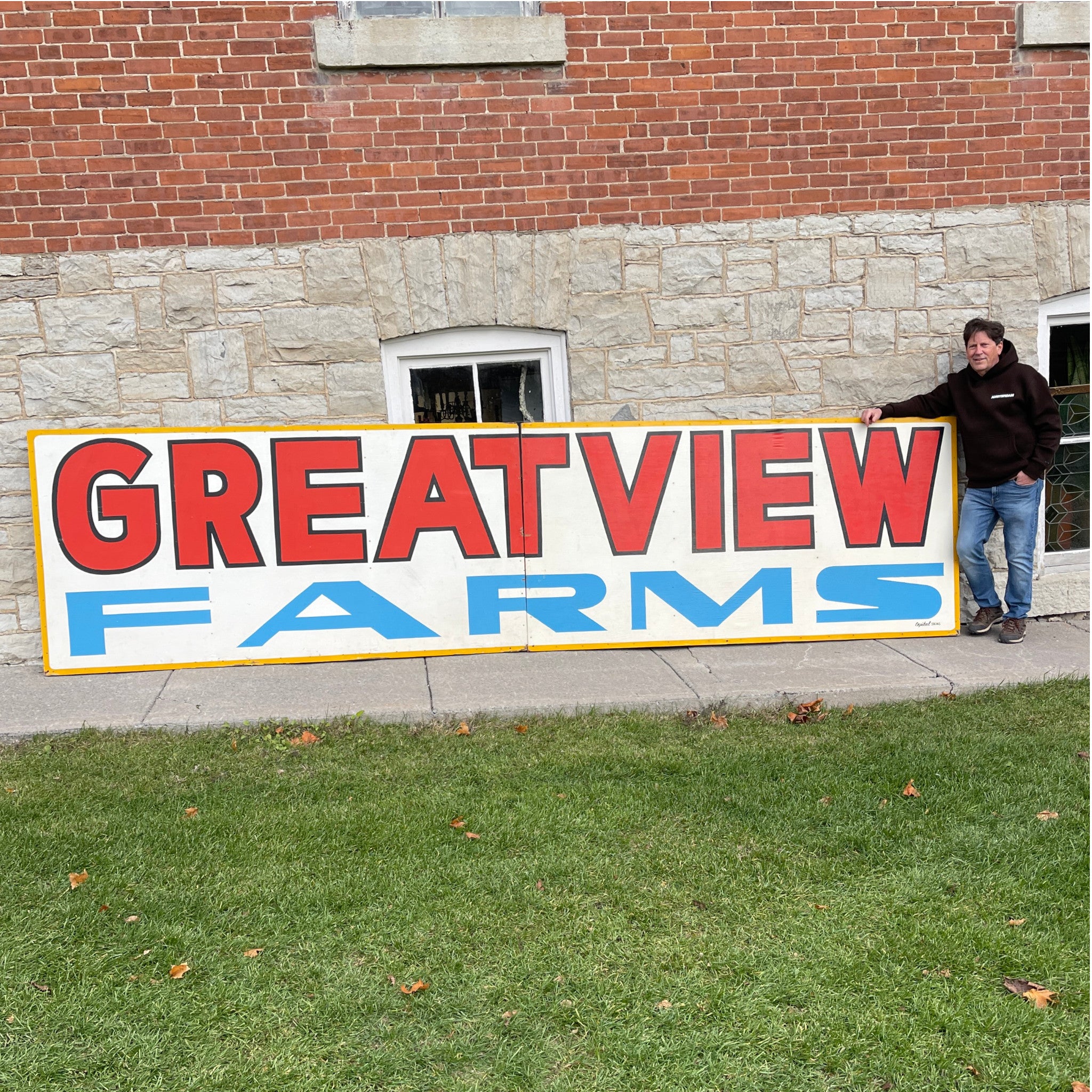 Greatview Farms Sign — Hand-Painted Eastern Ontario Farm Sign