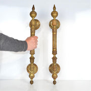 Pair of Large Cast Brass Door Pulls – Made in Spain