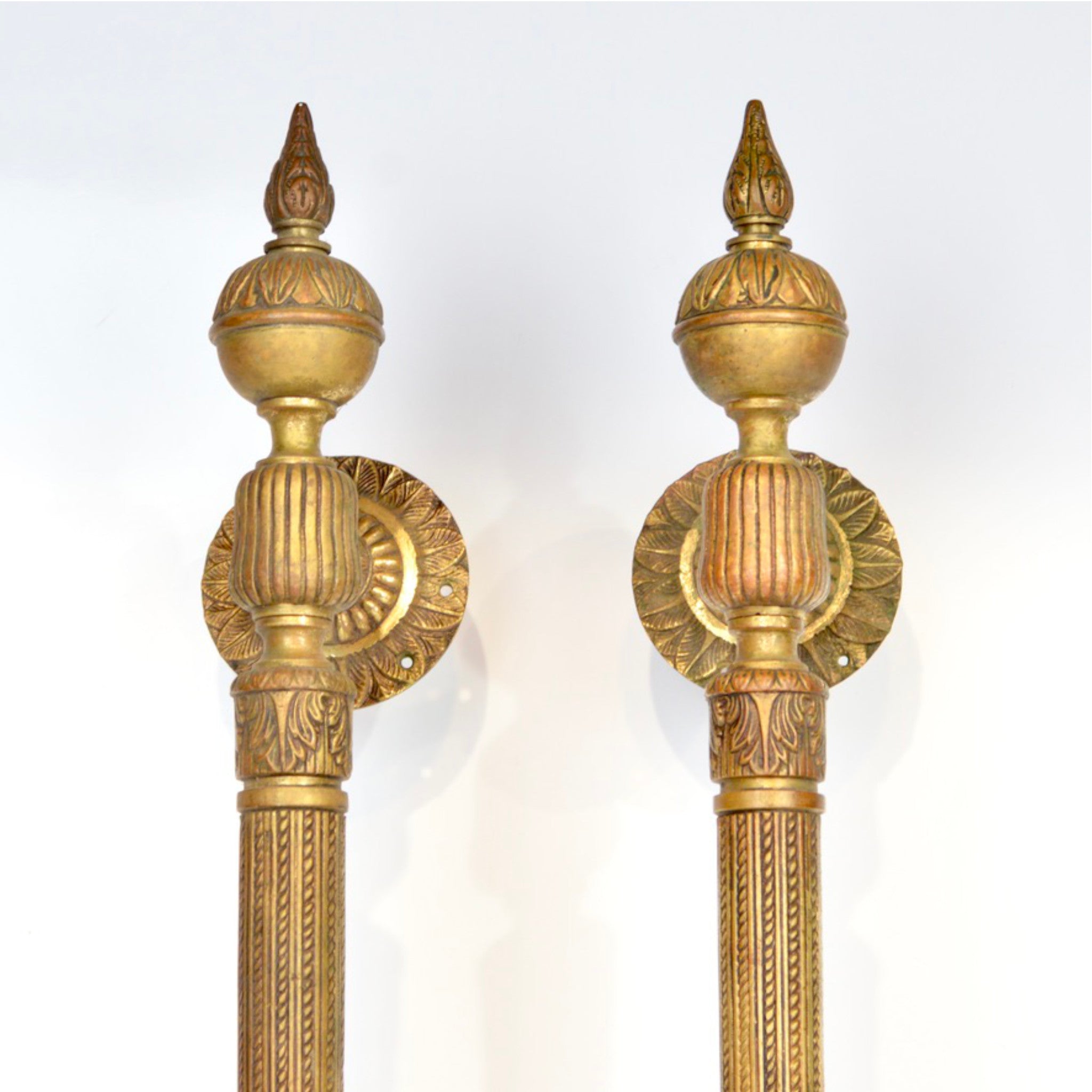 Pair of Large Cast Brass Door Pulls – Made in Spain