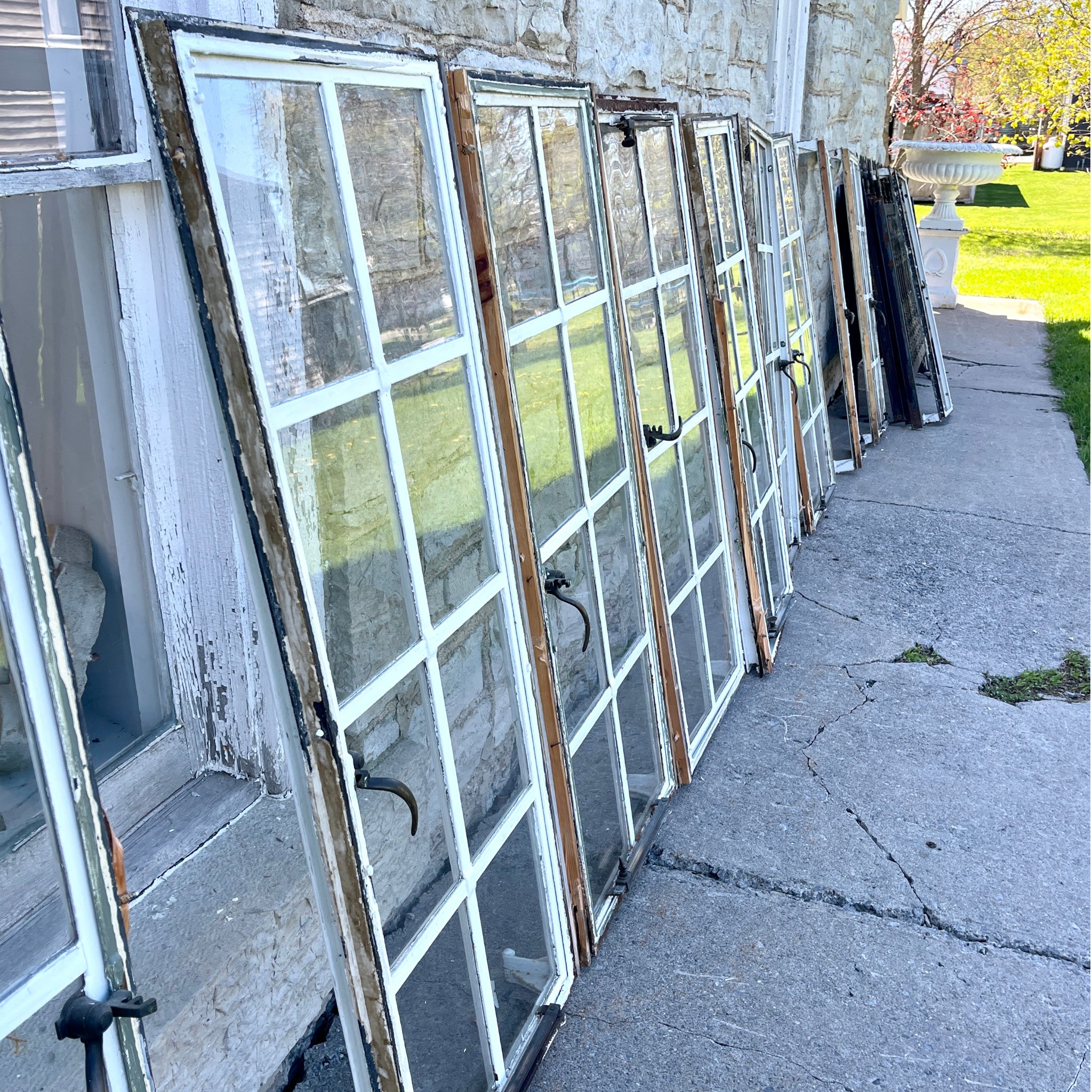 Early 1920s Hope’s Steel Windows — Matching Collection of 30 Salvaged Industrial Windows