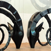 Vintage Sculptural Ibex Head Coffee Table | c.1970s