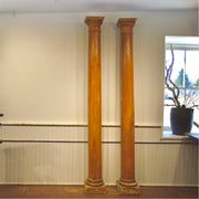 Pair of 1870s Pine Vestibule Pillars with Plinths and Capitals
