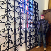 Monumental Ecclesiastical Wrought Iron Gates (141" L × 101" H)
