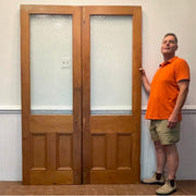 Early 20th Century Glazed Pine Double Doors