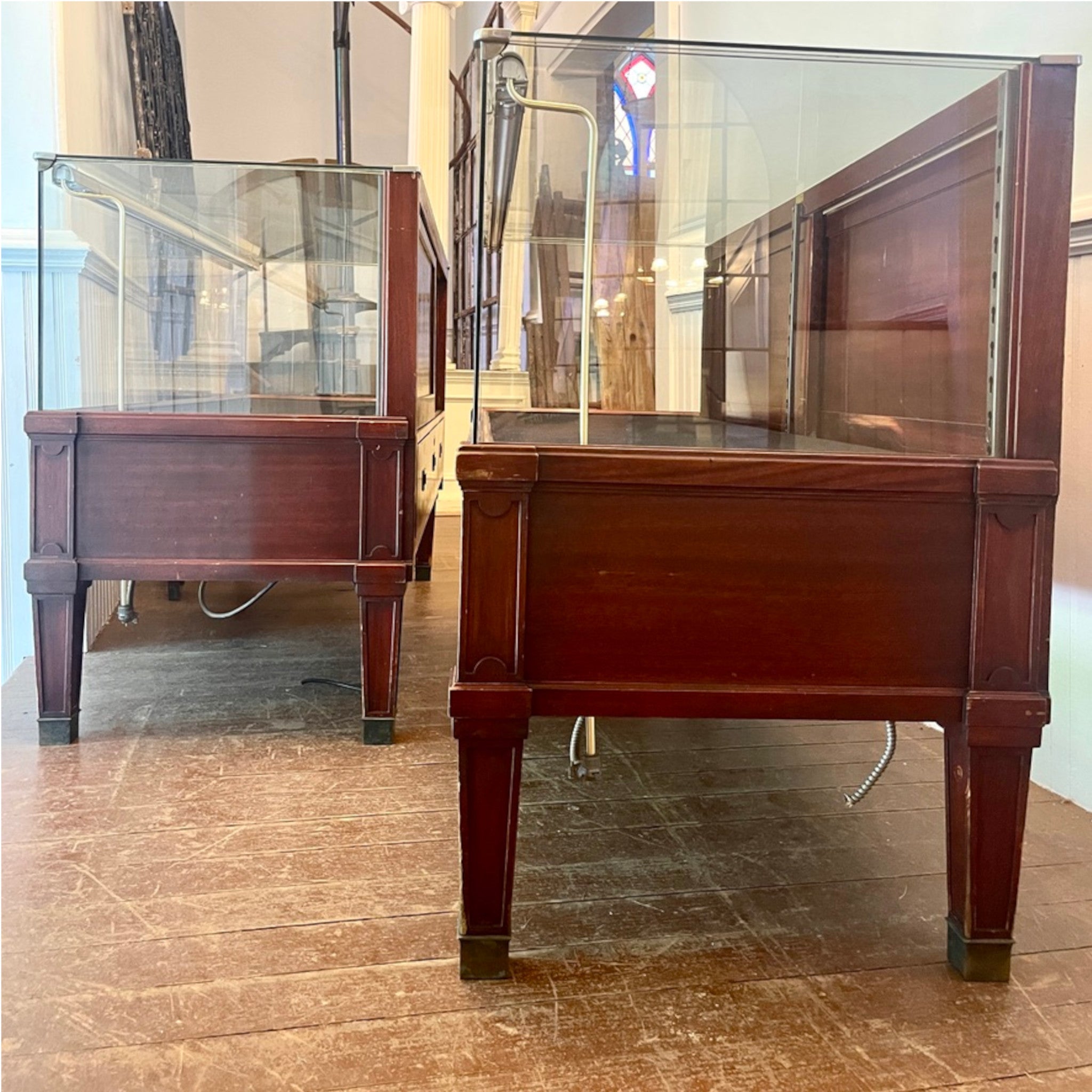 Pair of Kent–McClain Mahogany Display Showcases