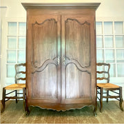Antique European Provincial Armoire with Star Inlay Detail