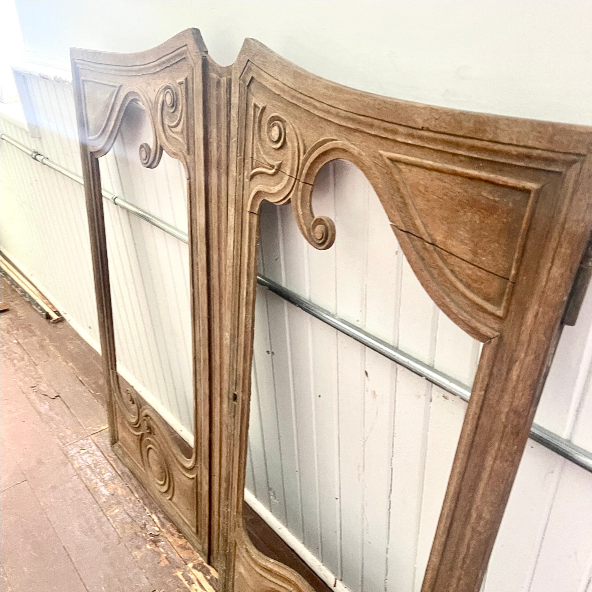 Antique Carved Cabinet Doors, Matched Pair (c. 1900) – Louis XV Revival Influence