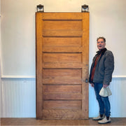 Antique Oversized Maple Pocket Door c. 1920