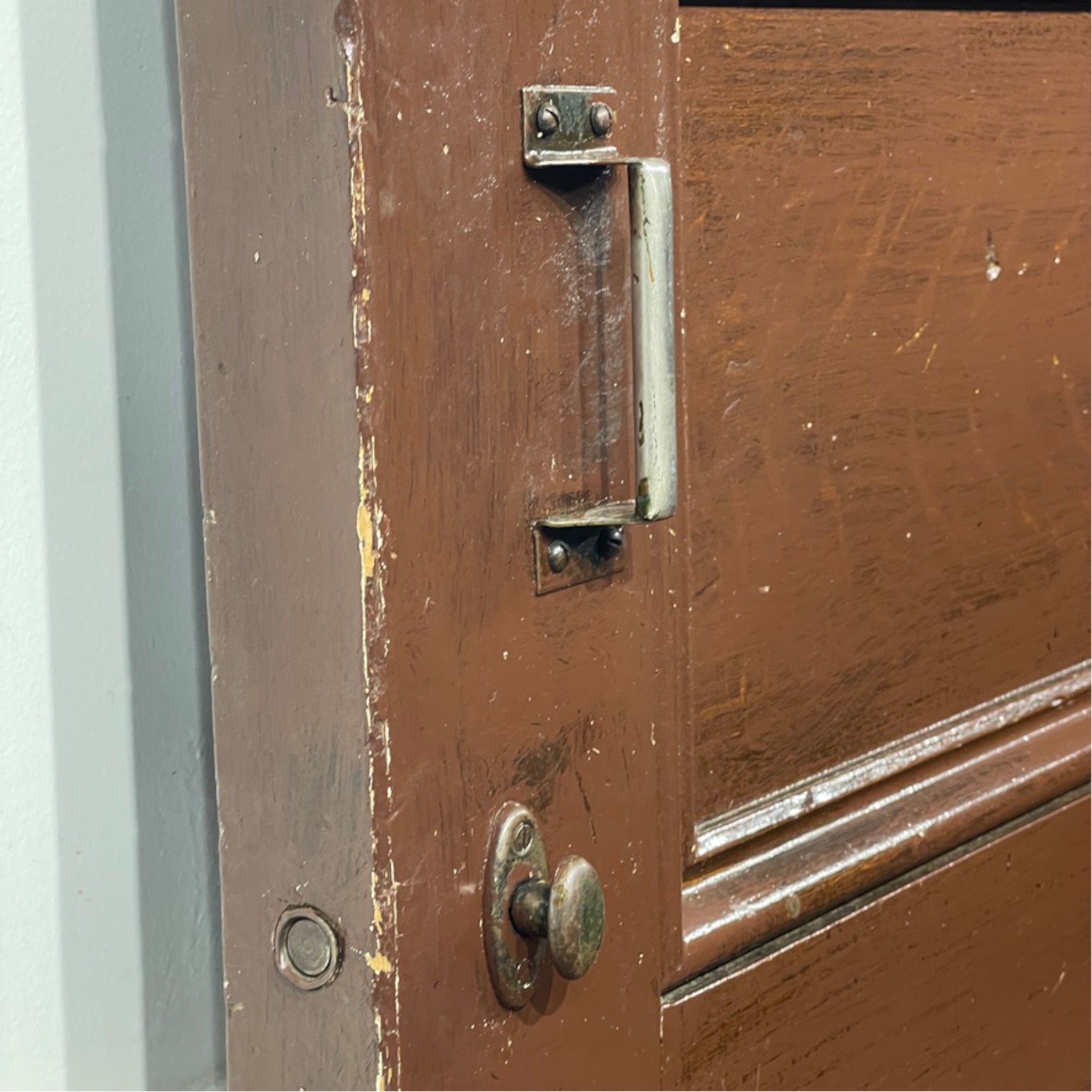 Oversized Ottawa Church Door with Original Faux Oak Graining