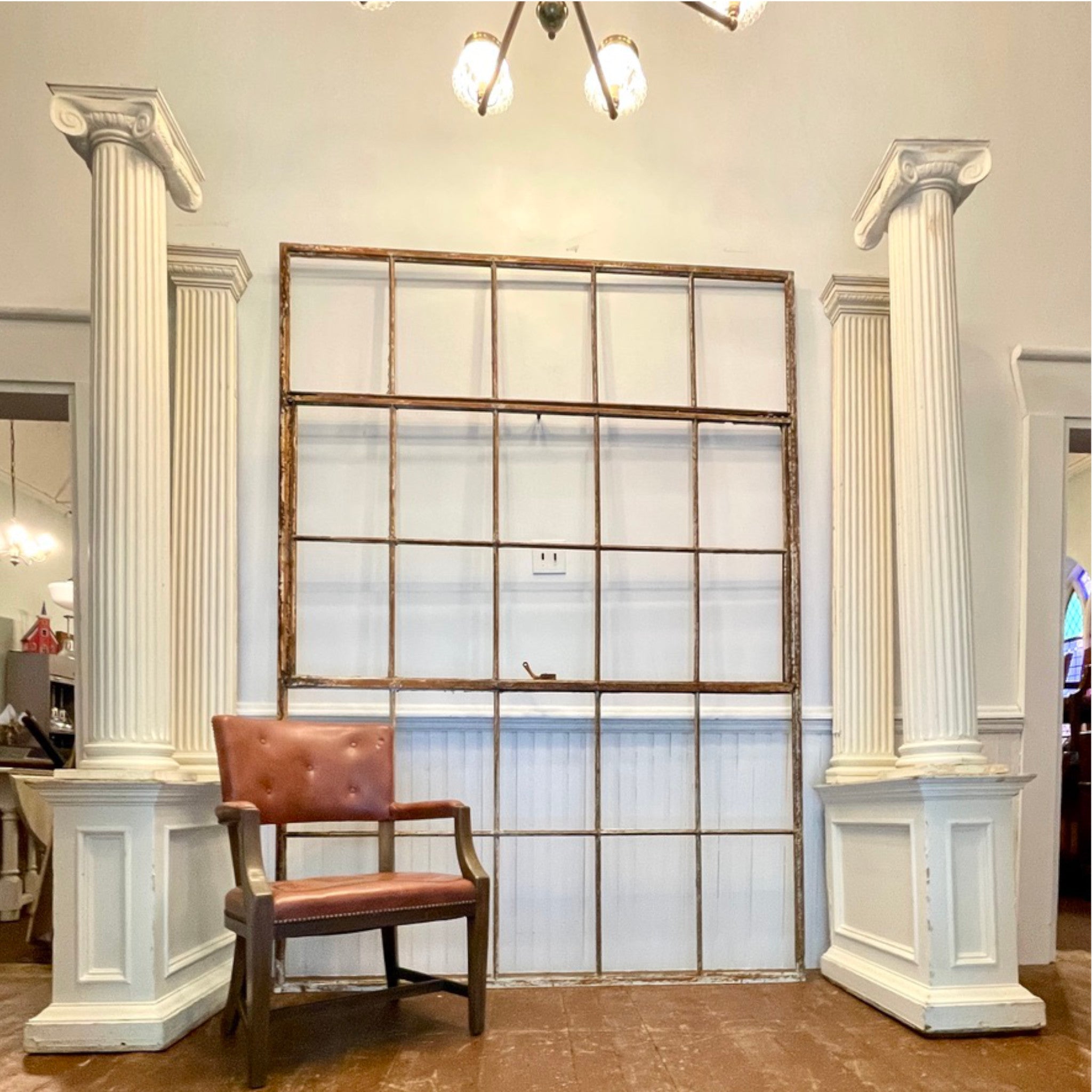 Pony Walls with Fluted Ionic Columns and Pilasters  c. 1900