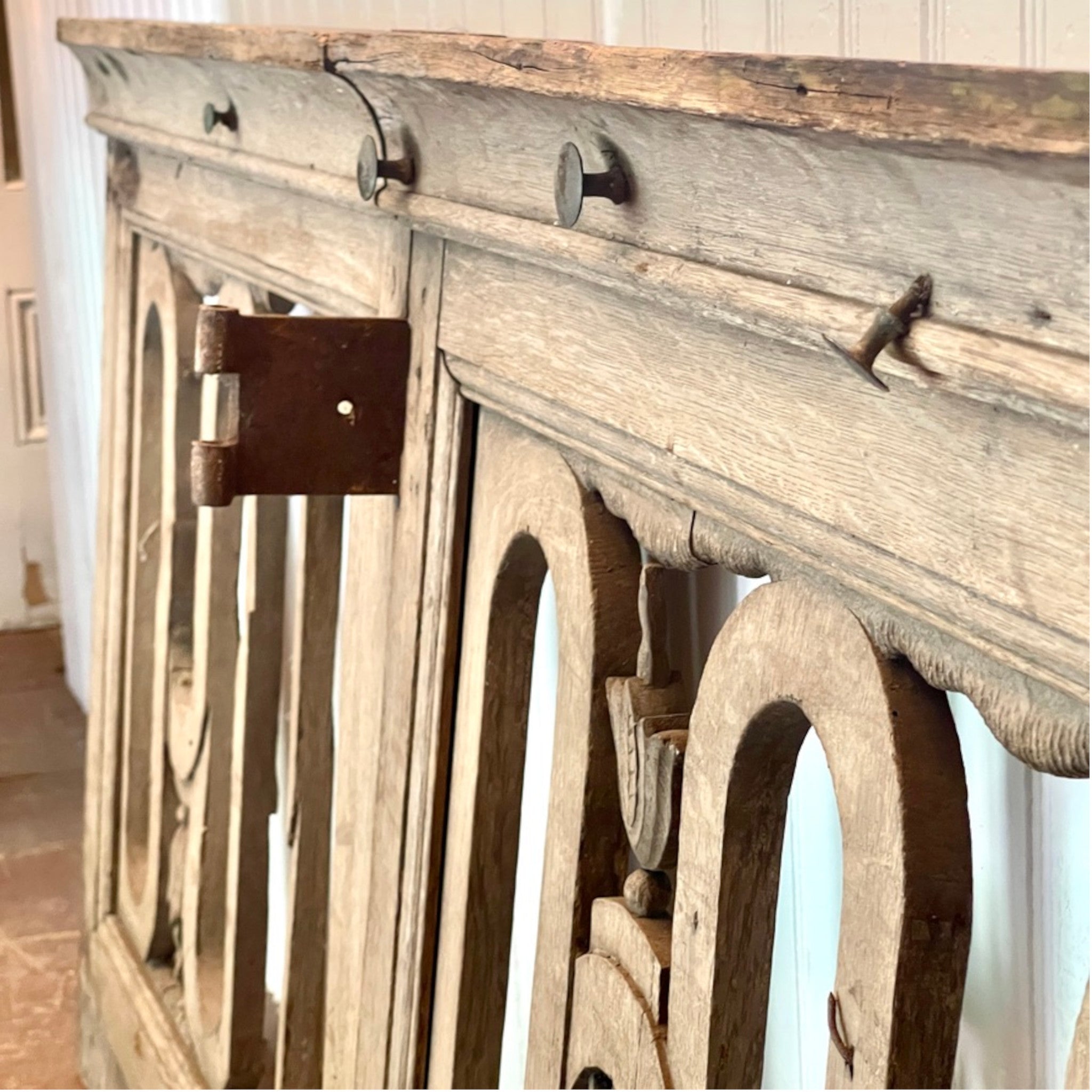 European Architectural Fragments | Pair of Carved Wood Wall Sculptures