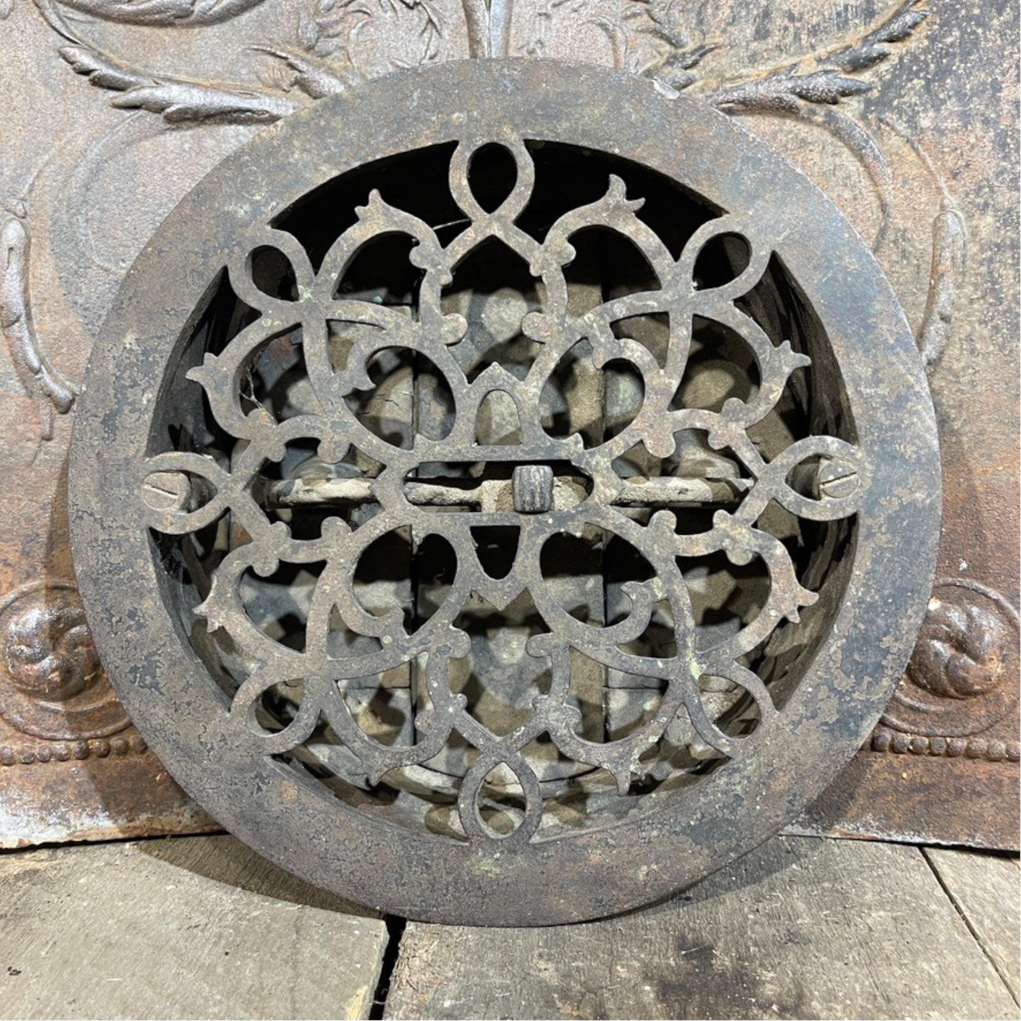 Antique Round Cast Iron Heat Register