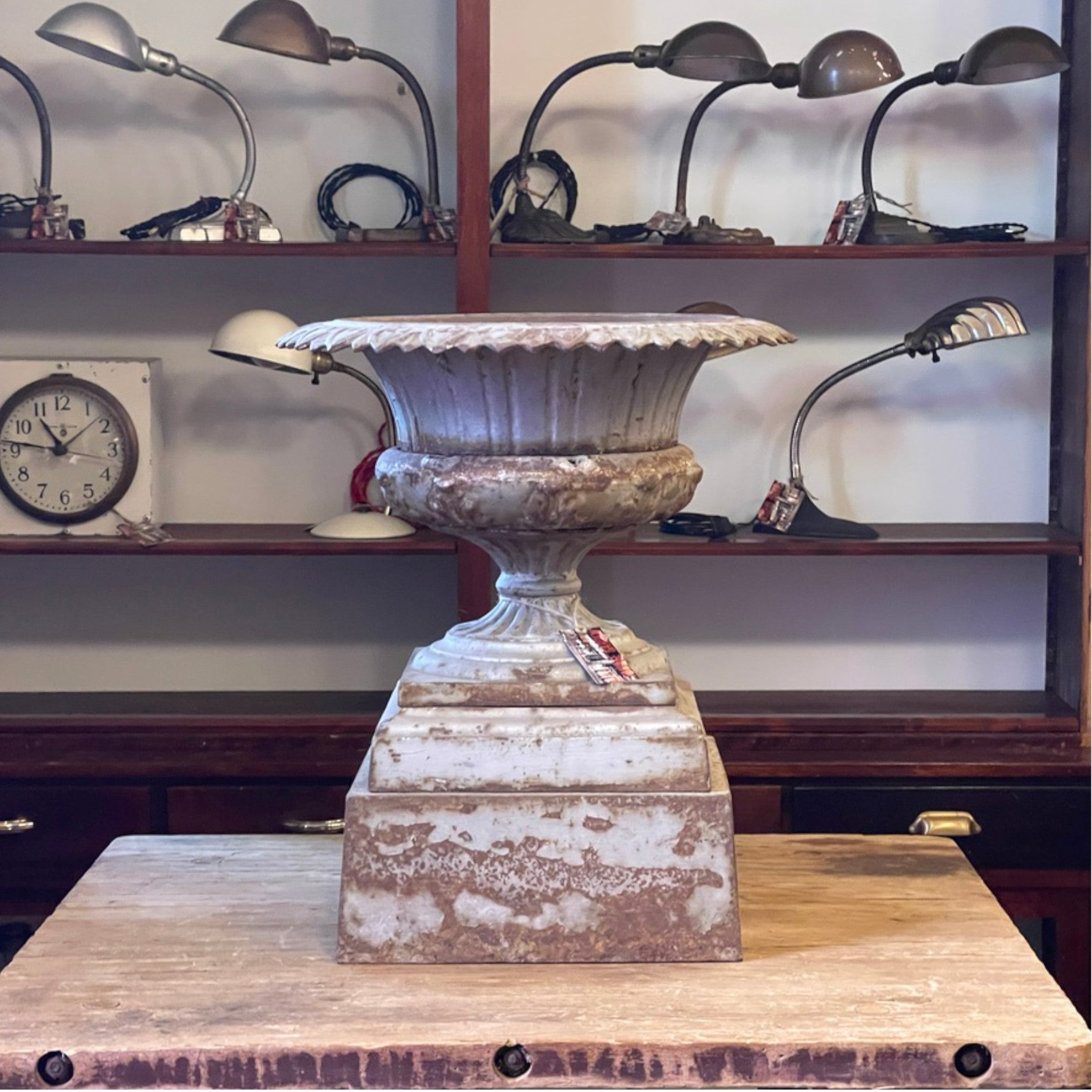 Antique Cast Iron Tazza Urn, Attributed to Wallbridge Iron Works, Late 19th Century