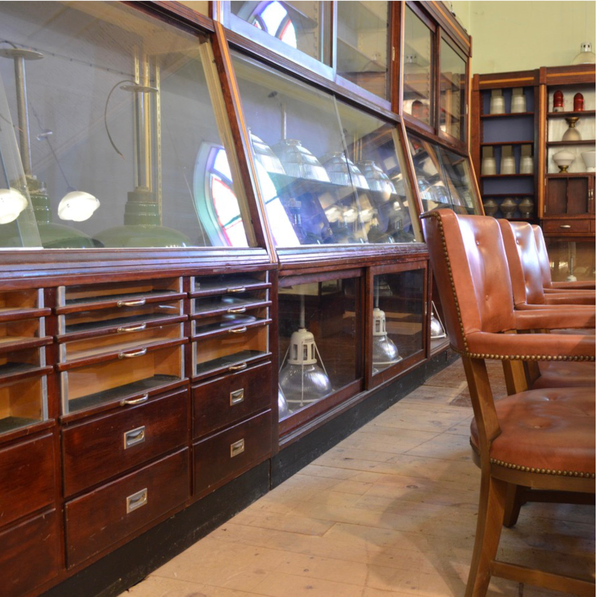 Early 20th Century Apothecary Cabinet Installation from a Historic Ontario Drug Store