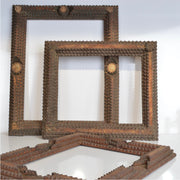 Set of 3 Antique Tramp Art Frames | c.1900