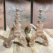 19th Century Cast Iron Andirons