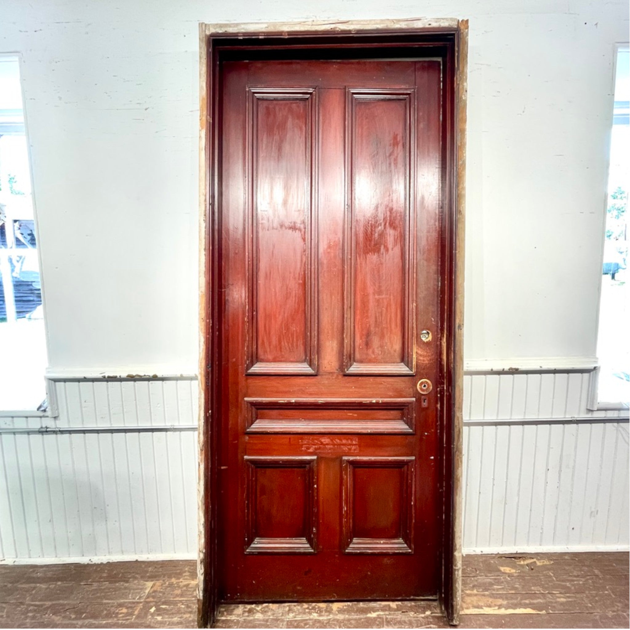 Victorian Five Panel Door with Original Matching Jamb