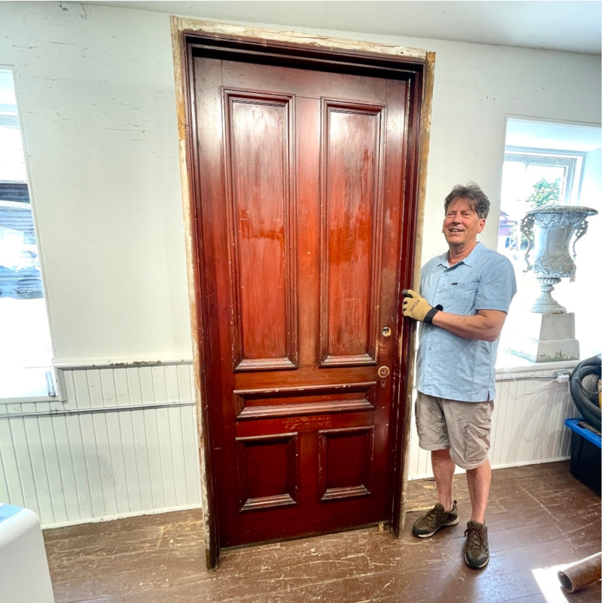 Victorian Five Panel Door with Original Matching Jamb