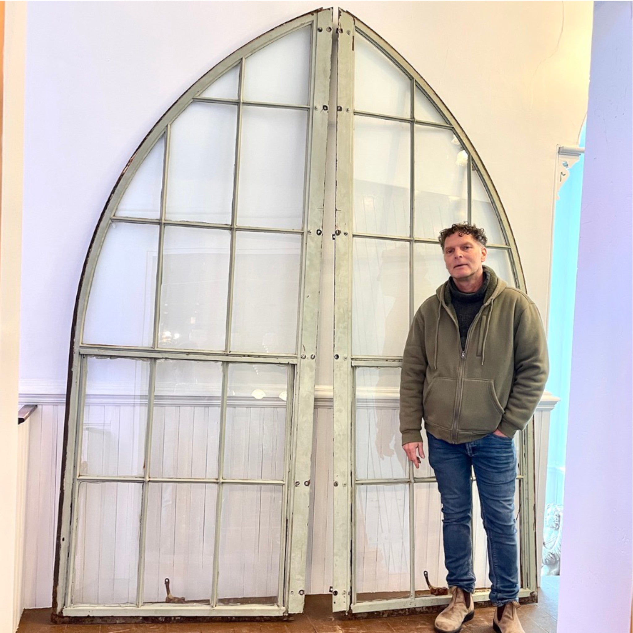 Rare Salvaged Steel Frame Windows From An Early 1900s Eastern Ontario Public Works Building