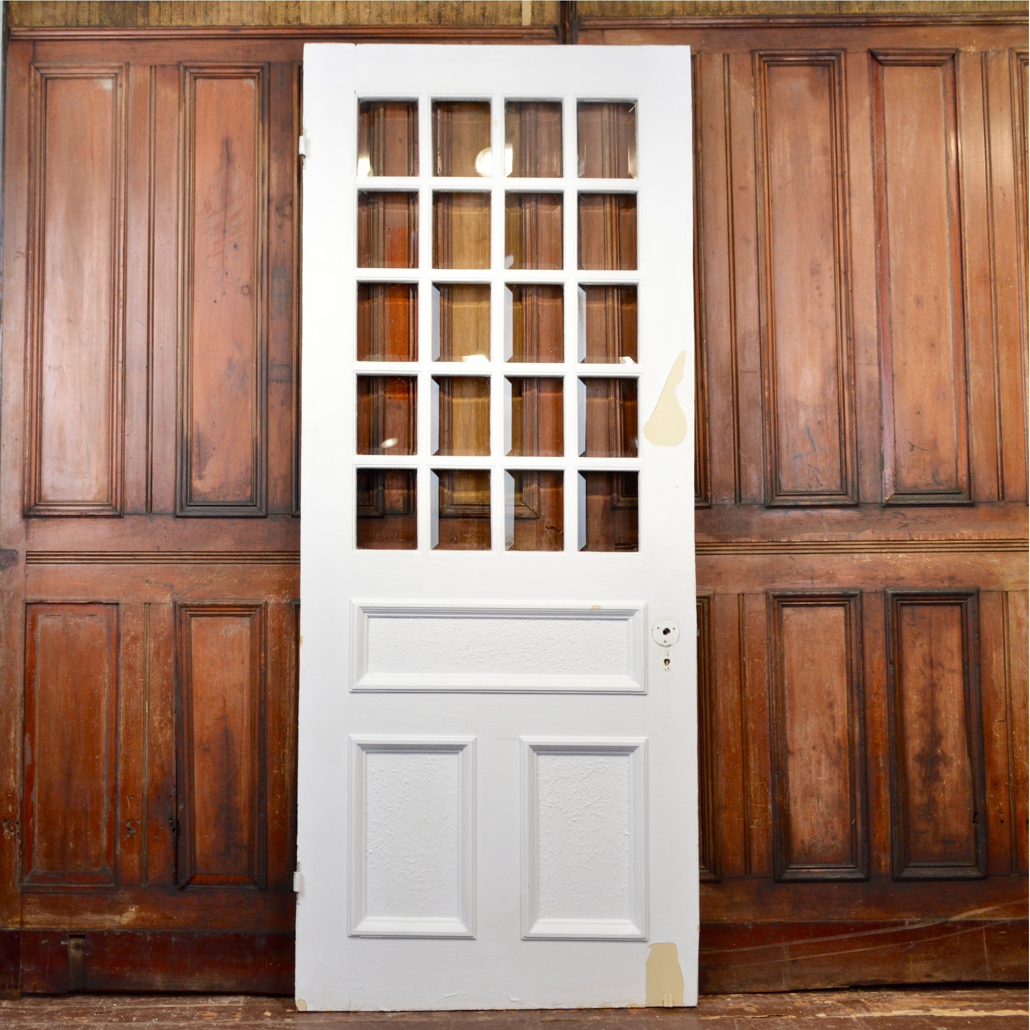 Antique 3 Panel French with 20 Lites - Salvage-Garden