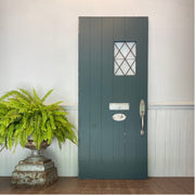 1930s Exterior Door with Diamond Leaded Glass
