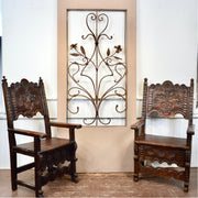 Antique Wrought Iron Floral Architectural Panel c. 1900