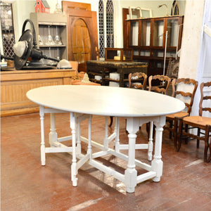 Large Oval Gate Leg Dining Table - Salvage-Garden