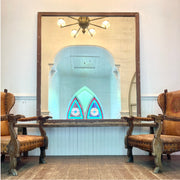 Monumental Antique Plate Glass Mirror with Aged Silvering