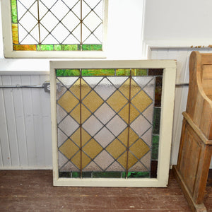 Pair Of Stained Glass Windows - Salvage-Garden