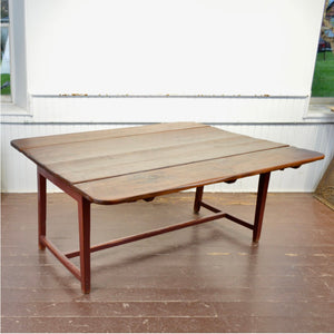 Rustic 19th Century Drop Leaf Farm Table - Salvage-Garden