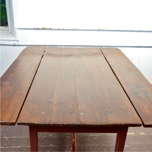 Rustic 19th Century Drop Leaf Farm Table - Salvage-Garden