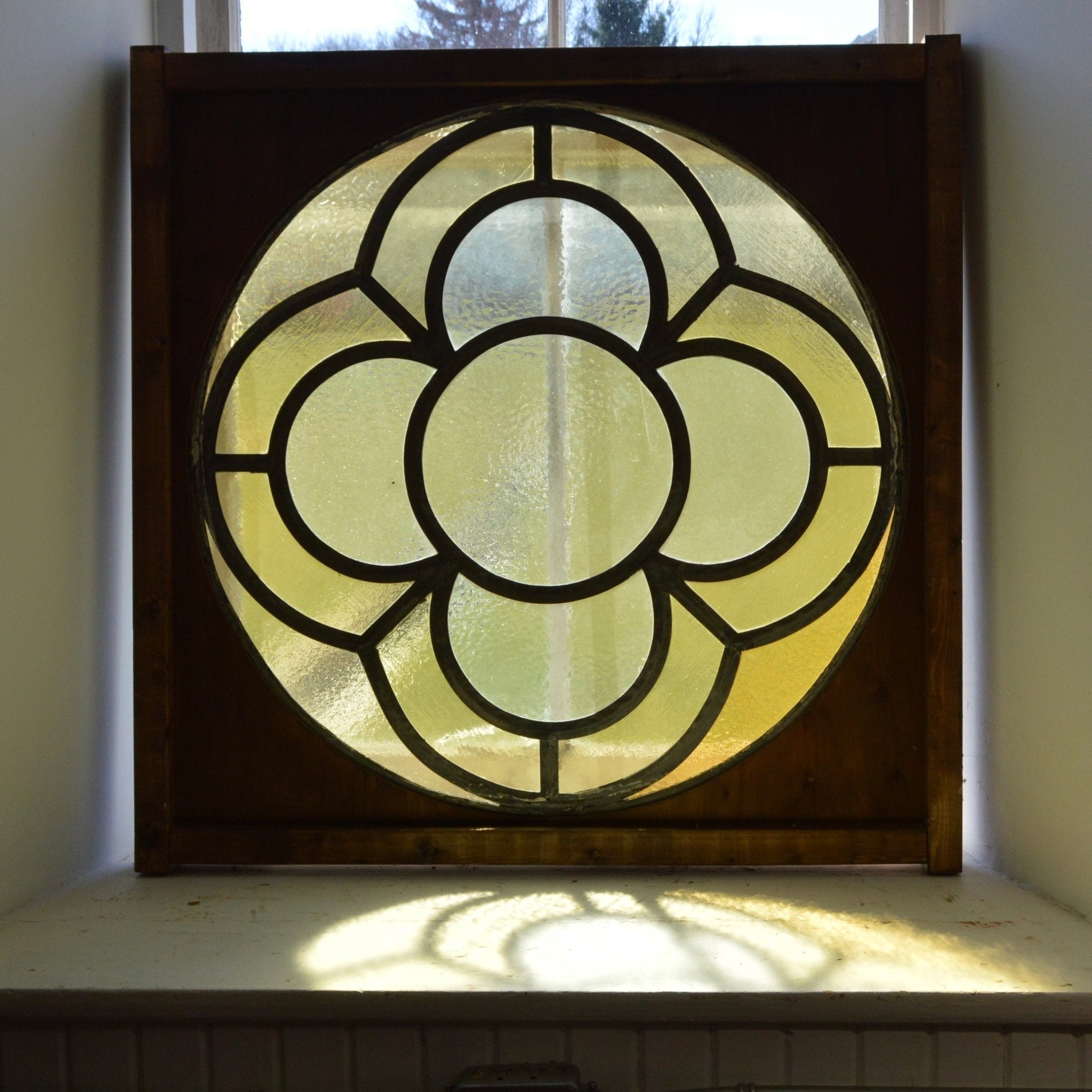 Salvaged Amber Glass Church Windows - Salvage-Garden