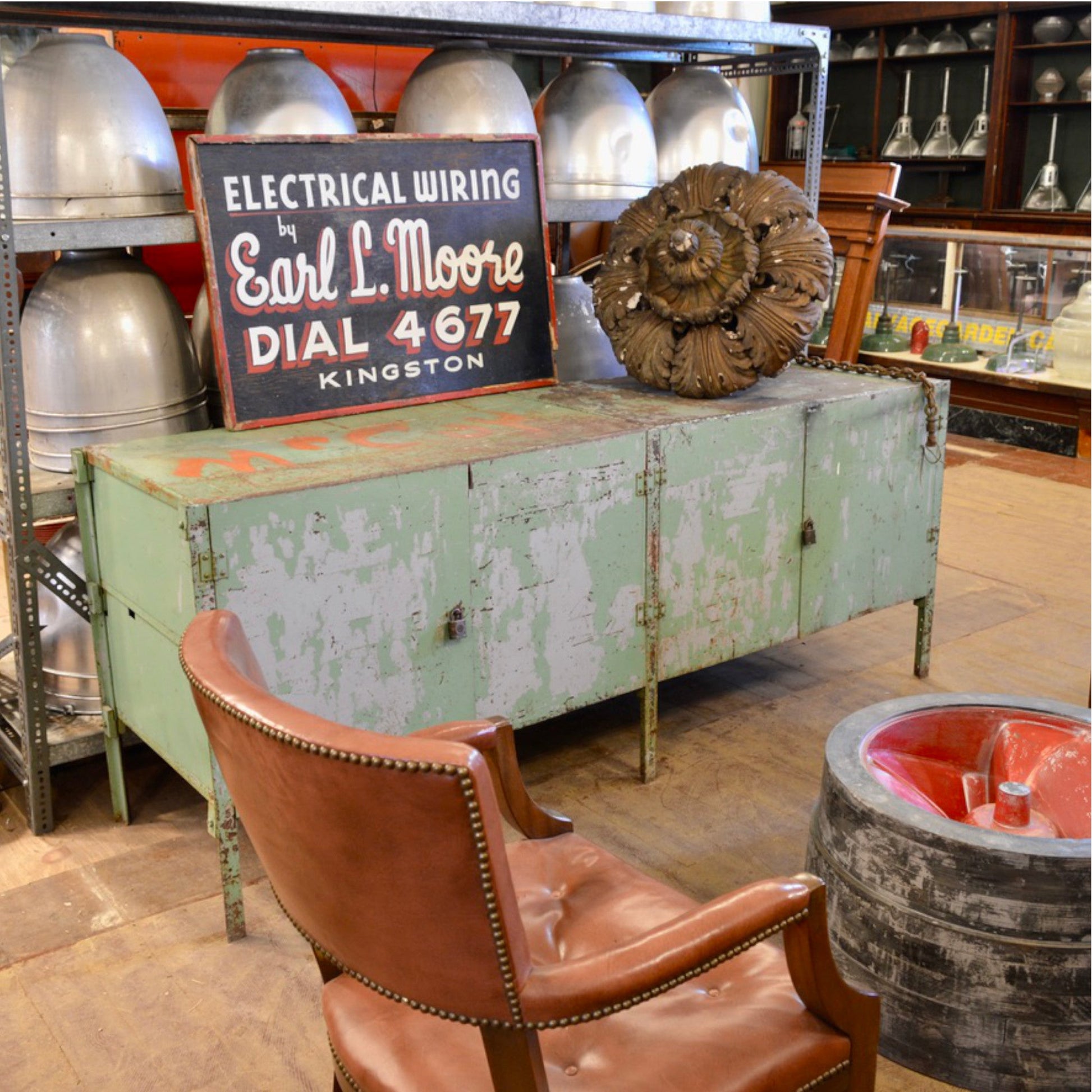 Vintage Industrial Steel Cabinet - Salvage-Garden