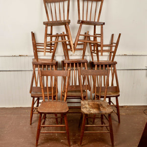 10 Antique Chairs C. 1880's - Salvage-Garden