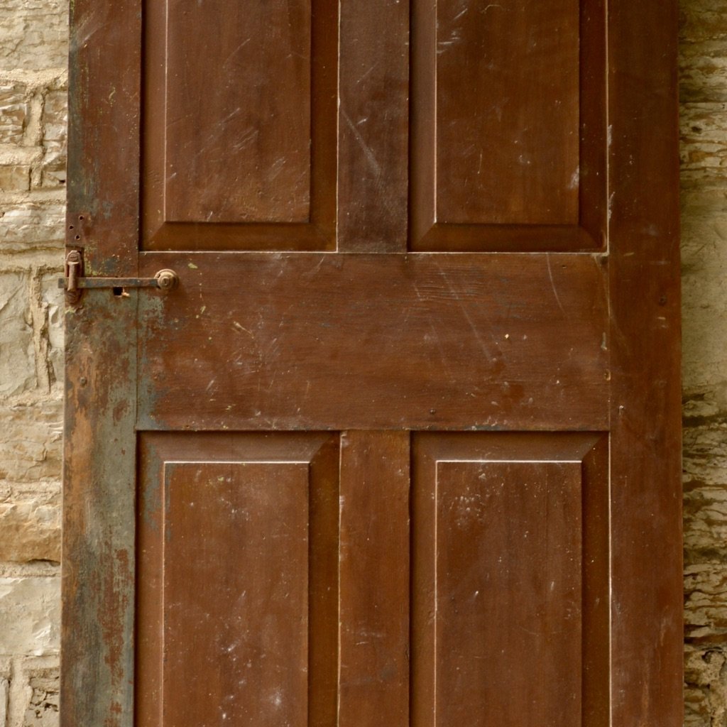 1831 Stone House 4 Panel Door RH012 - Salvage-Garden