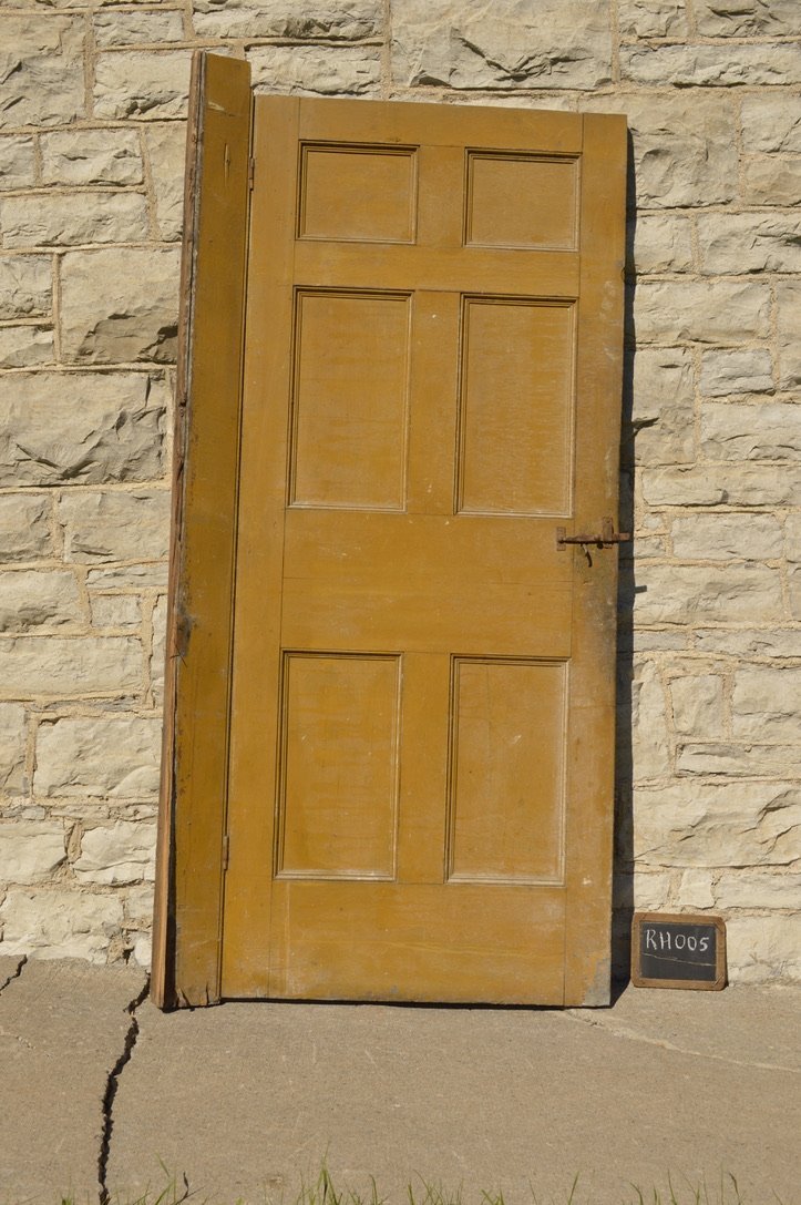 1831 Stone House 6 Panel Door RH005 - Salvage-Garden
