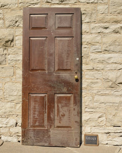 1831 Stone House 6 Panel Door RH007 Salvage-Garden