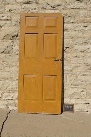 1831 Stone House 6 Panel Door RH009 - Salvage-Garden