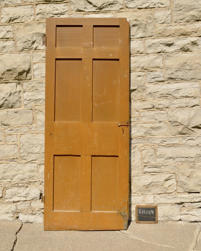 1831 Stone House 6 Panel Door RH009 - Salvage-Garden