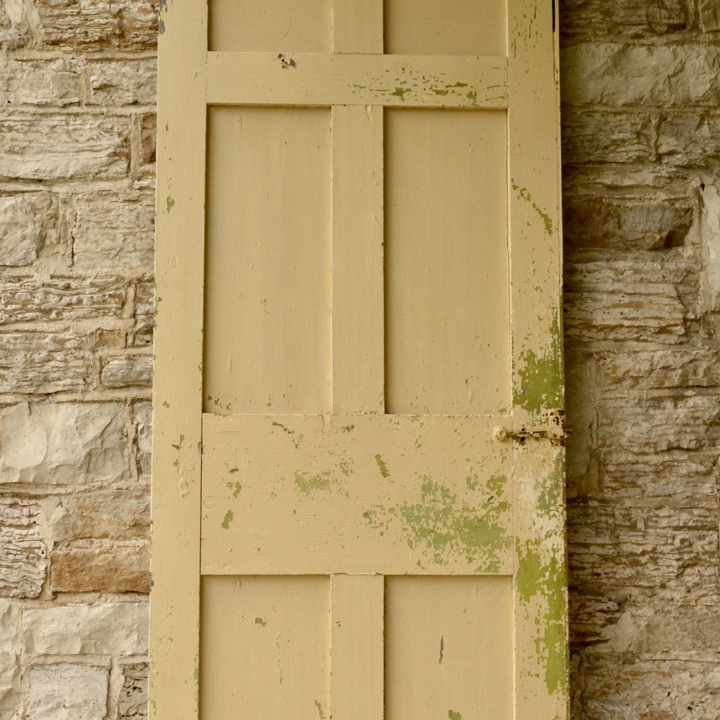 1831 Stone House 6 Panel Door RH010 Salvage-Garden