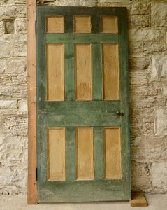 1831 Stone House 9 Panel Exterior Door - Salvage-Garden