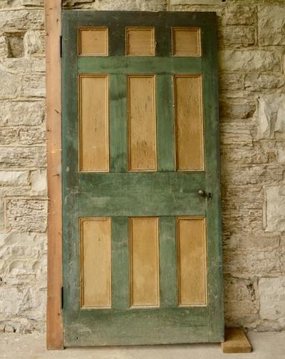 1831 Stone House 9 Panel Exterior Door - Salvage-Garden